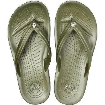 Crocs Σαγιονάρες Crocband Flip Army Green/White 11033-37P 3