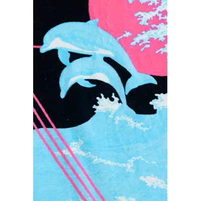 ΠΕΤΣΕΤΑ ΒΑΜΒΑΚΕΡΗ FUNKITA COTTON TOWEL Dolphin Blue 80x160cm FS9071558 2
