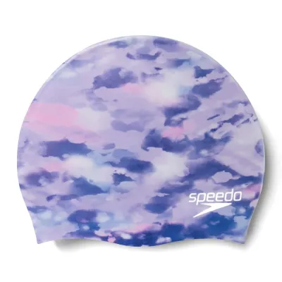 ΠΑΙΔΙΚΟ ΣΚΟΥΦΑΚΙ ΚΟΛΥΜΒΗΣΗΣ ΣΙΛΙΚΟΝΗΣ SPEEDO JUNIOR DIGITAL PRINTED CAP Purple Clouds Multi 8-1352514633 1