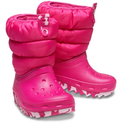 CROCS Παιδικές Μπότες CLASSIC NEO PUFF BOOT Kids Candy Pink 207684-6X0 2